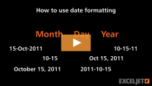 Video thumbnail for How to use date formatting in Excel