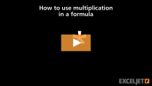 Video thumbnail for How to use multiplication in a formula