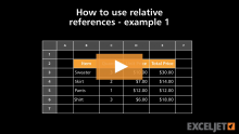 Video thumbnail for How to use relative references - example 1