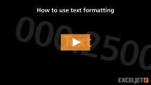 Video thumbnail for How to use text formatting in Excel