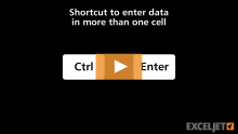 Video thumbnail for Shortcut for entering data in more than one cell in Excel