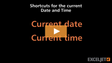Video thumbnail for Shortcuts for the current Date and Time in Excel