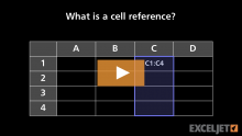 Video thumbnail for What is a cell reference?