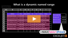 Video thumbnail for What is a dynamic named range