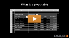 Video thumbnail for What is a pivot table?