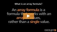 Video thumbnail for What is an array formula?