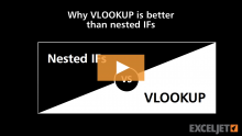 Video thumbnail for Why VLOOKUP is better than nested IFs