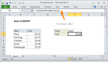 Example of Excel Formula Bar