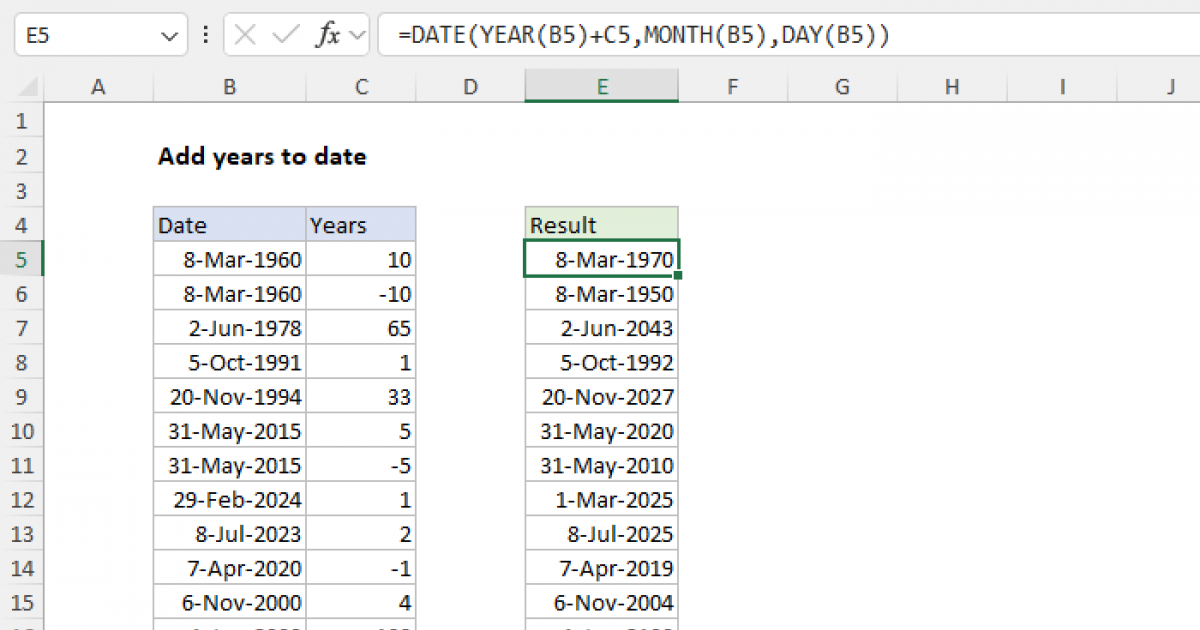 add-years-to-date-excel-formula-exceljet