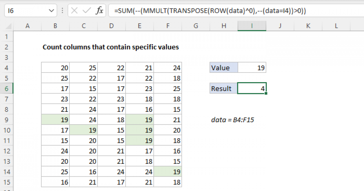 Count columns that contain specific values - Excel formula | Exceljet