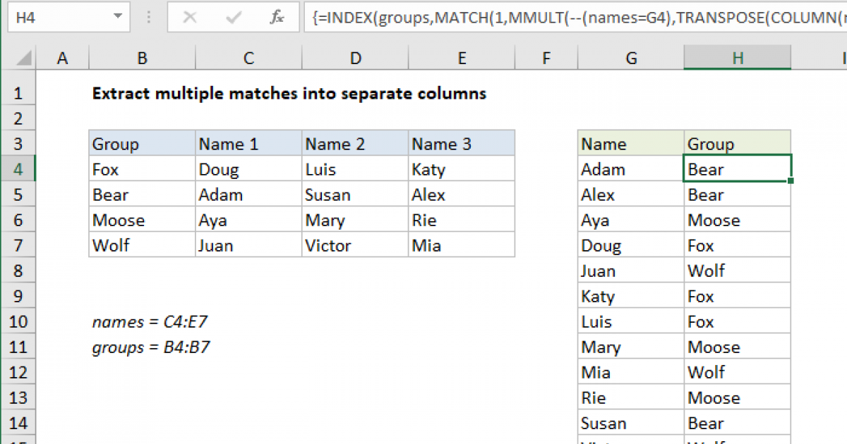 How to Compare Two Columns in Excel (for matches & differences)