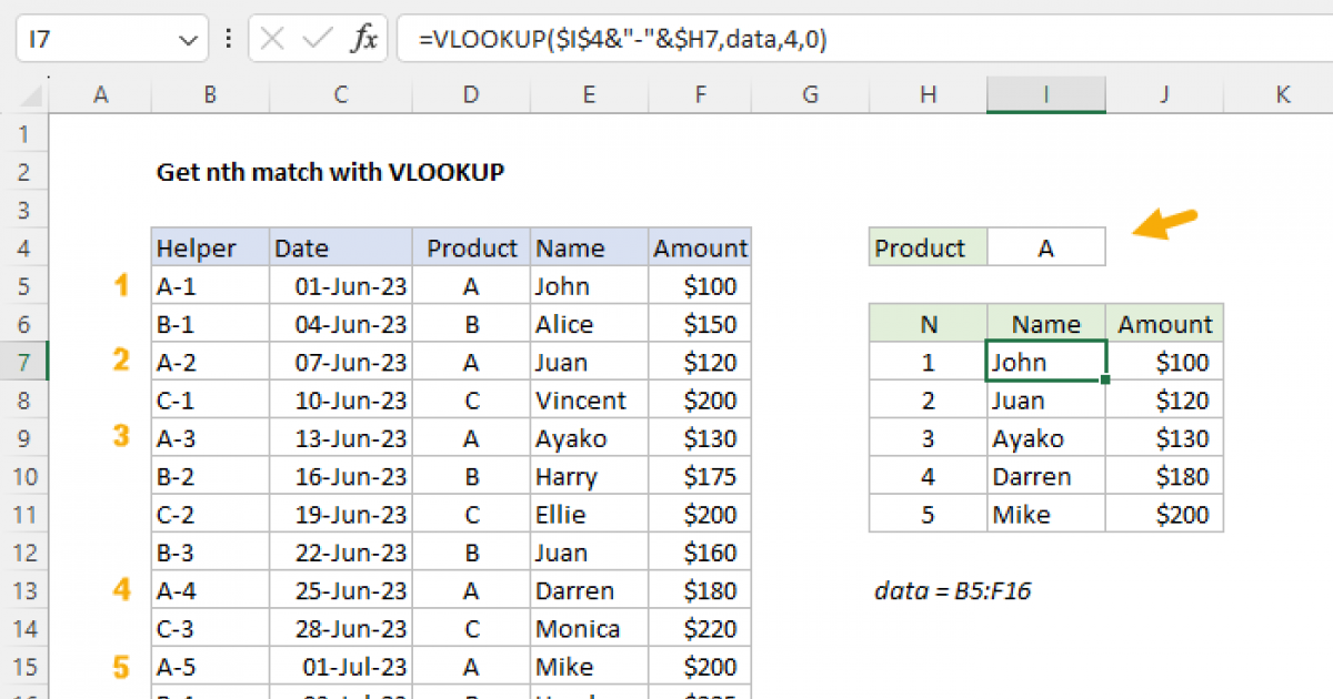 Excel: How to Find Second Instance of Matching Value - Statology