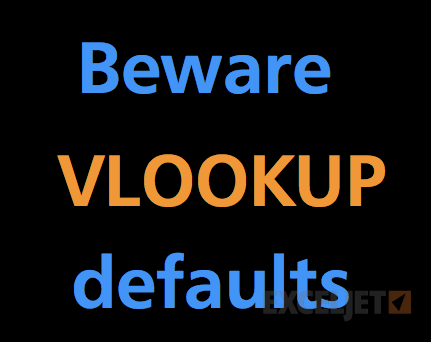 Danger: beware VLOOKUP defaults