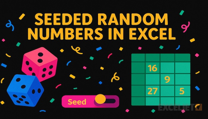 Building a seeded random number generator in Excel