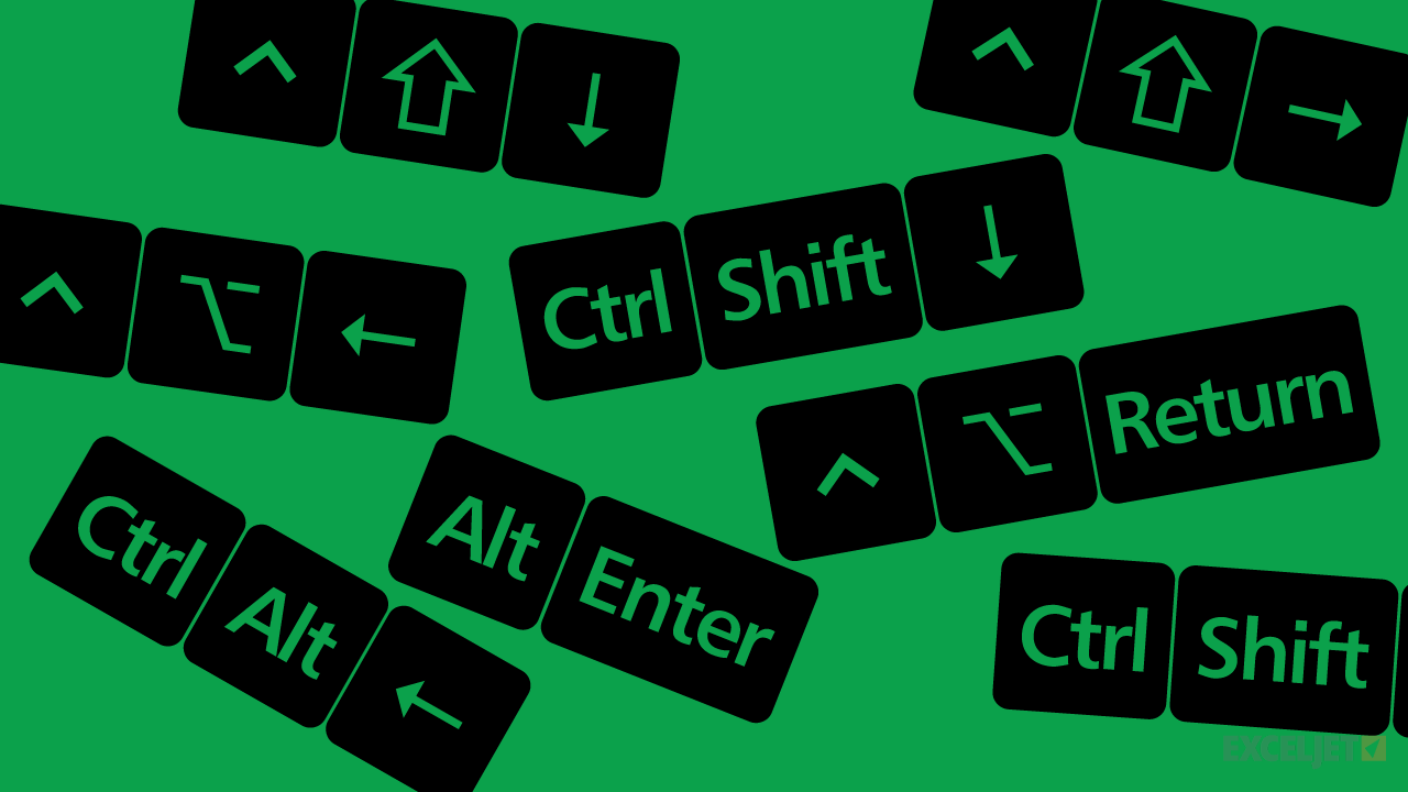 Popular Excel shortcuts