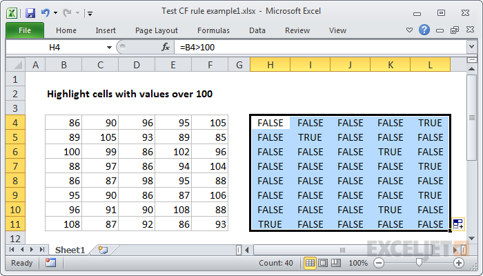 Copy formulas across and down