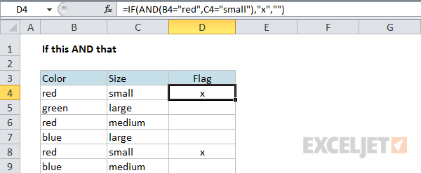 IF with the AND function is simpler than two nested IFs