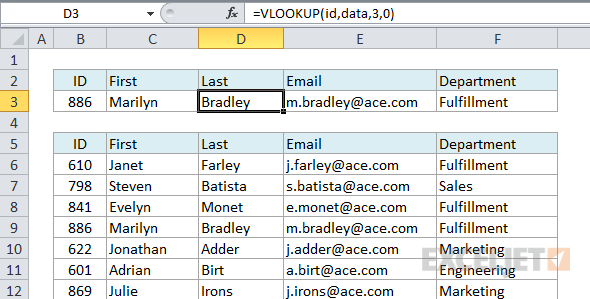 Named ranges make VLOOKUP formulas easier to read