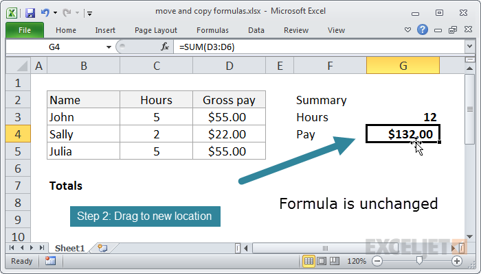 Different paste options in excel