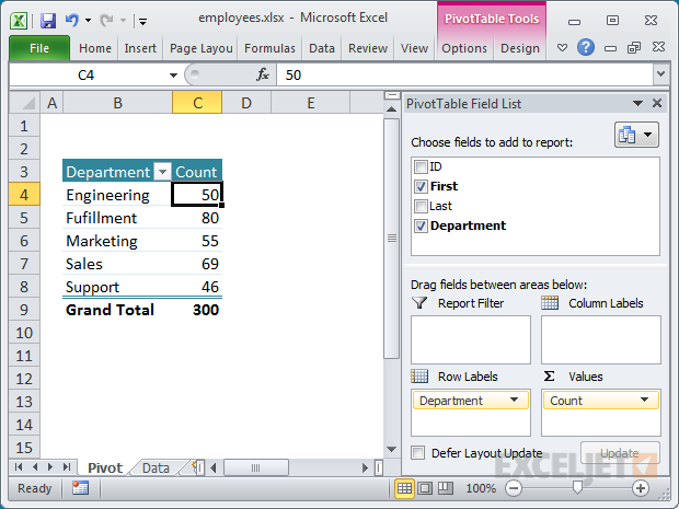 Pivot Table Tips Exceljet