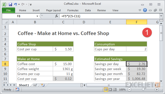 Control + ` reveals all formulas Control + ` reveals all formulas