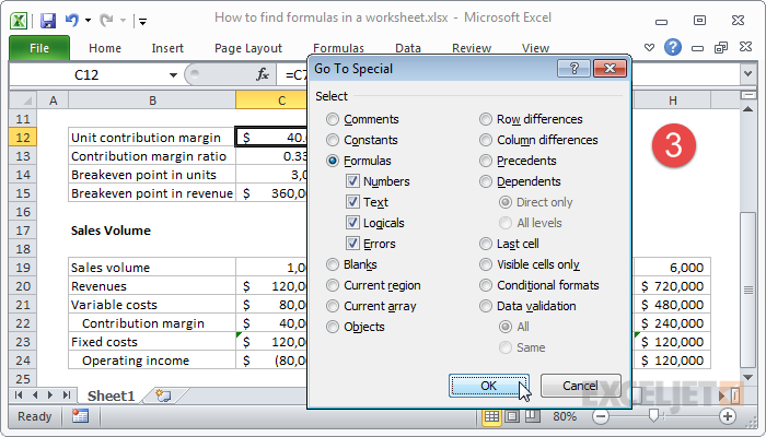 Select Formulas