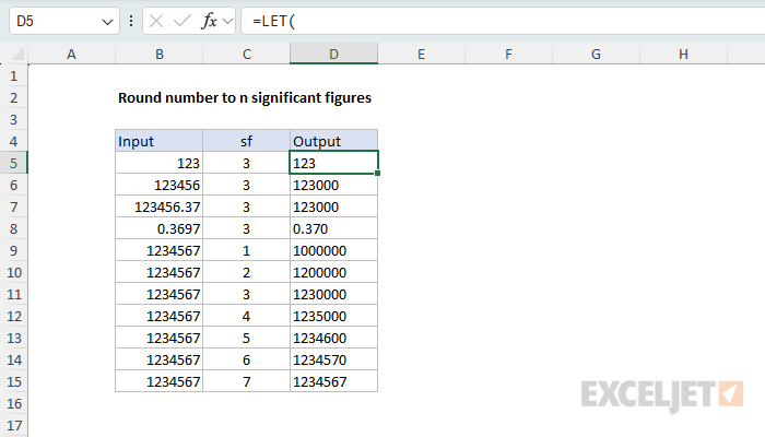Excel formula: Round number to n significant figures Excel formula: Round number to n significant figures