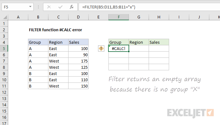 Excel formula: How to fix the #CALC! error