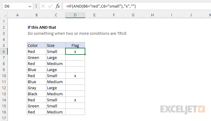 Excel formula: If this AND that