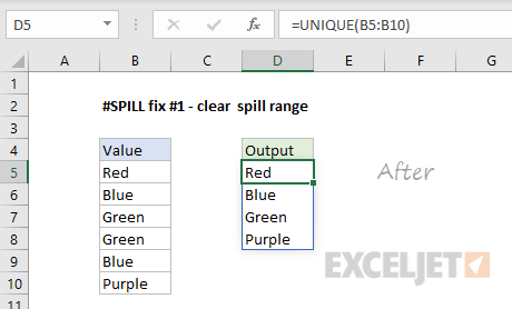 #SPILL error example 1 - after fix