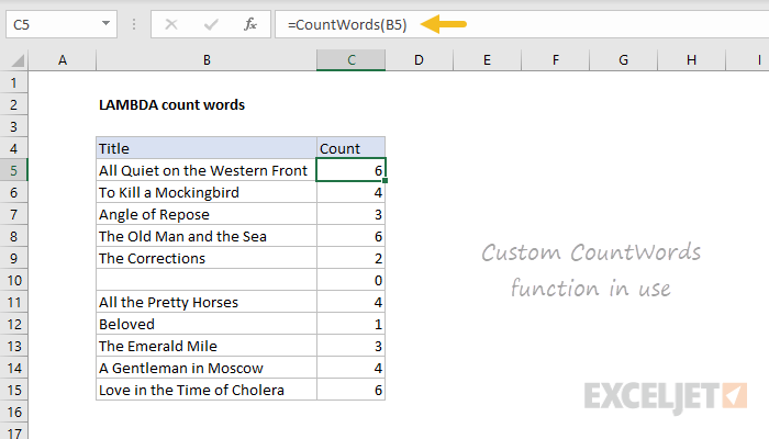 Custom CountWords function now available