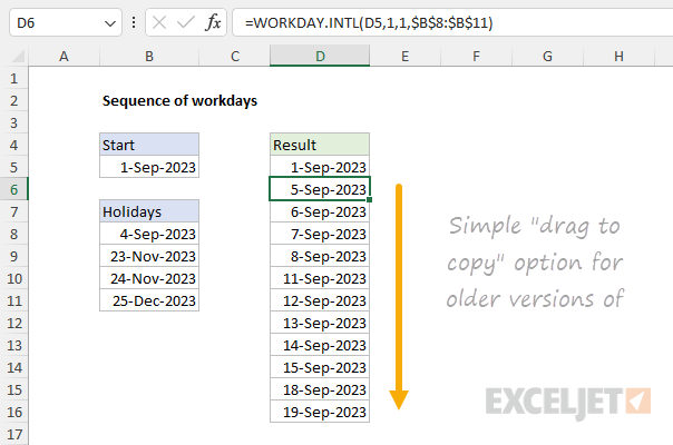 A simple option for older versions of Excel