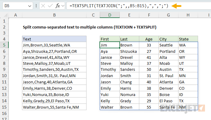 Alternative formula based on TEXTJOIN and TEXTSPLIT