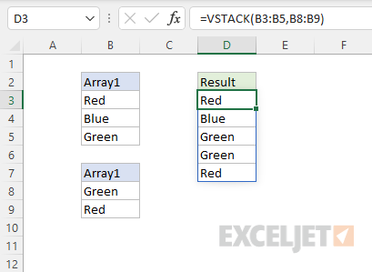 VSTACK basic example