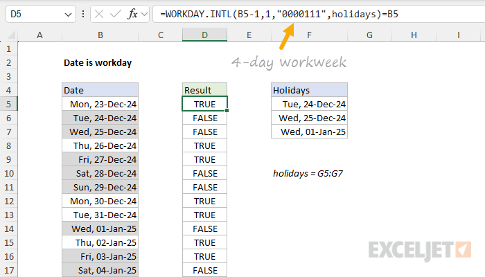 Testing - is this date a workday?