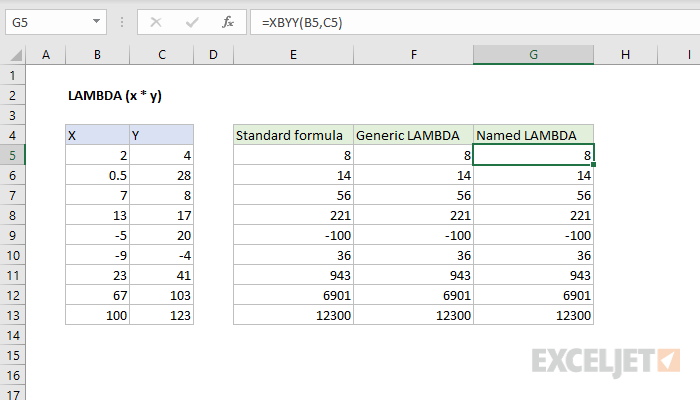 Excel LAMBDA function