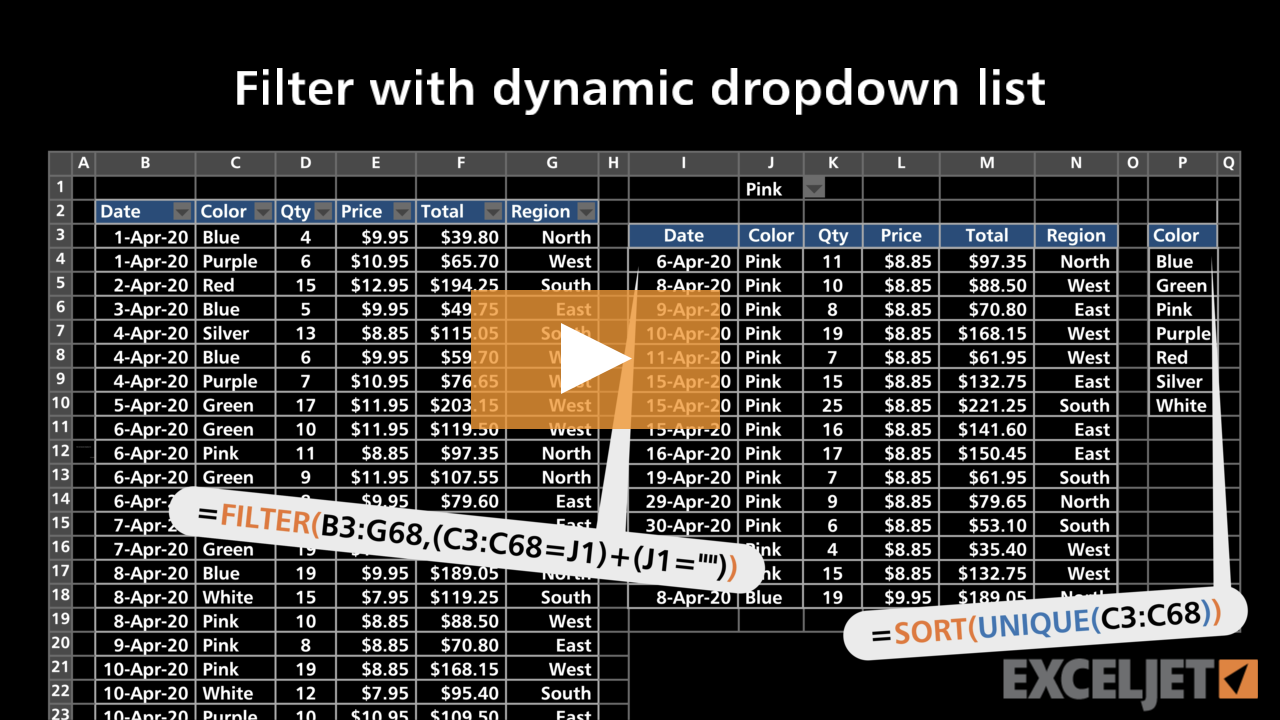 Video thumbnail for Filter with dynamic dropdown list