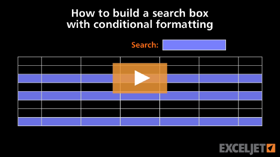 How to build a search box with conditional formatting