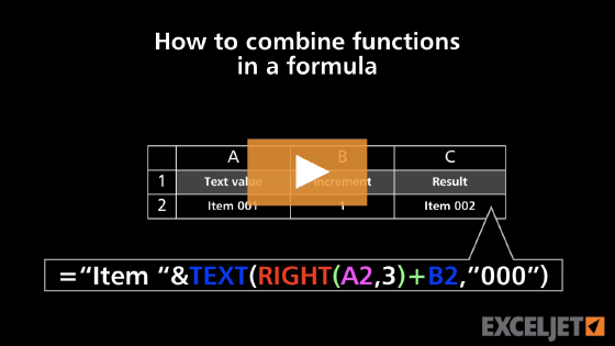 How to combine functions in a formula
