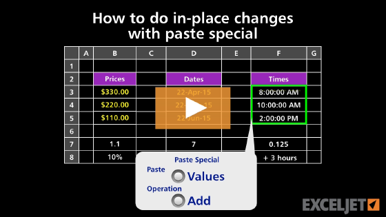 How to do in-place changes with paste special