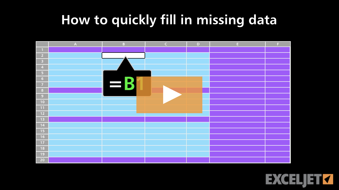 Video thumbnail for How to fill in missing data with a simple formula