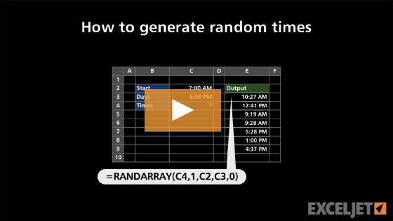 How to generate random times