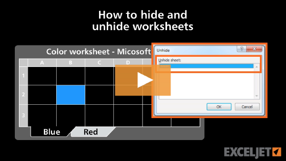 How to hide and unhide worksheets