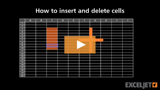 How to insert and delete cells in Excel