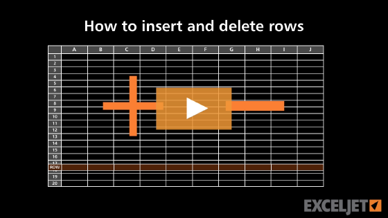 How to insert and delete rows in Excel