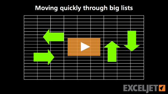 How to move around big lists fast