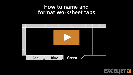 How to name and format worksheet tabs