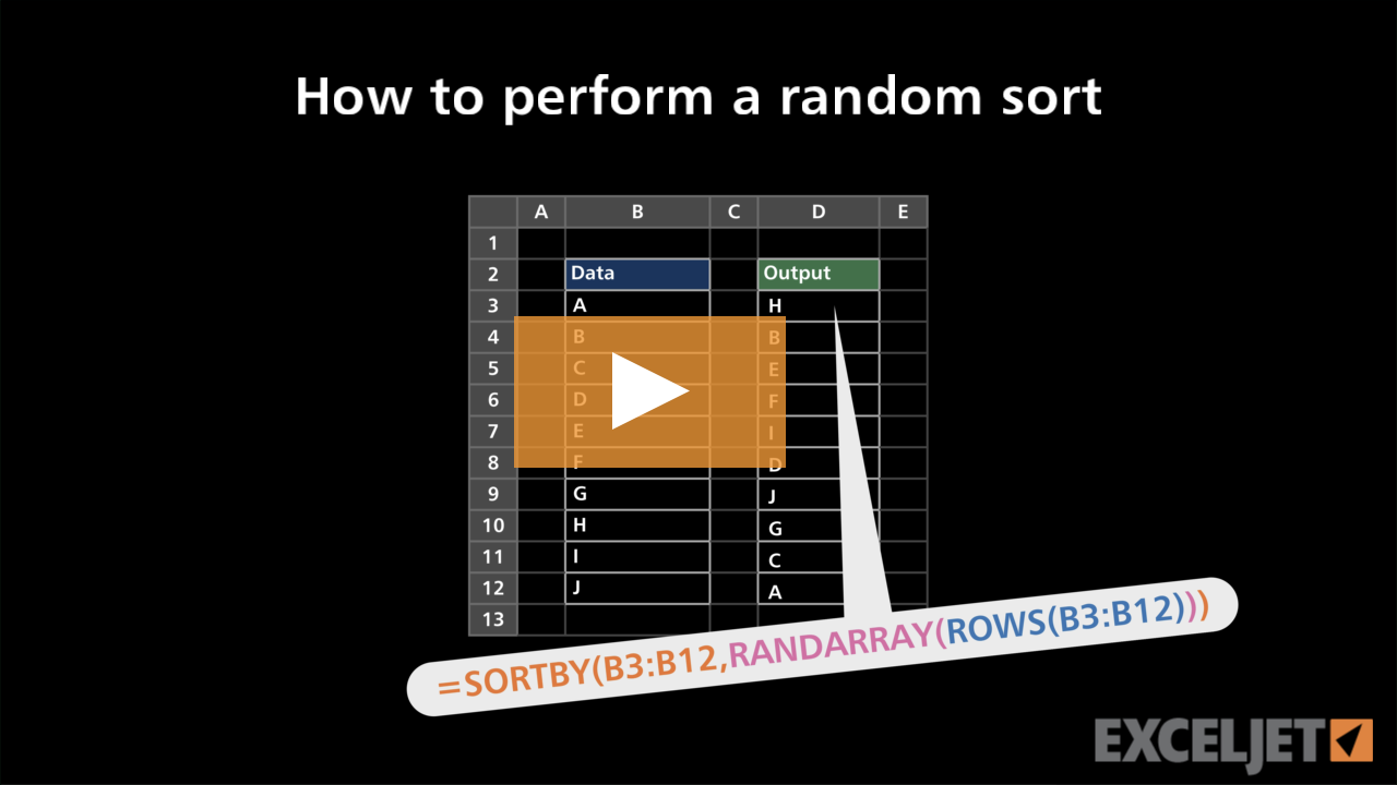 Video thumbnail for How to perform a random sort