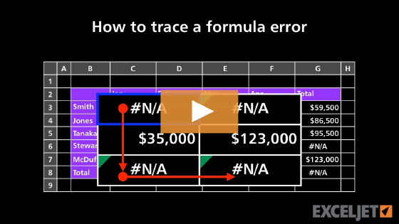 How to trace a formula error