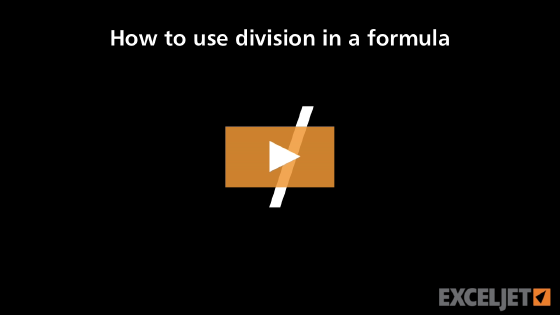 How to use division in a formula